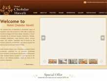 Tablet Screenshot of hotelchobdarhaveli.com
